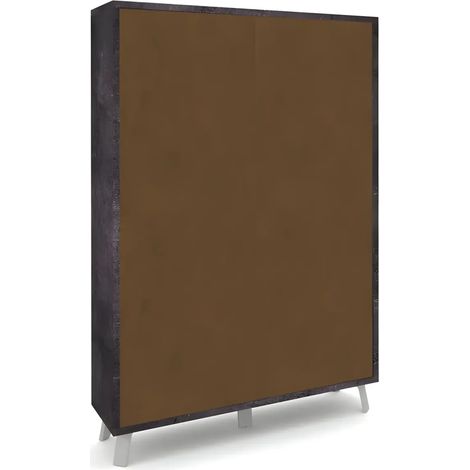 Mobile 4 Ante 108L x 41P x h161 – Finitura Nero Opaco e Ruggine – Sarmog (1/4)