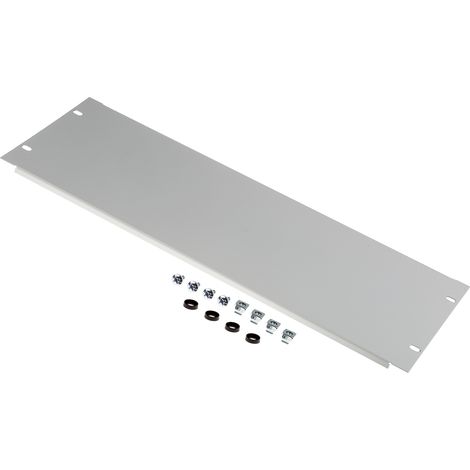 Panneau d'obturation 4U, 483 x 9mm, Gris ( Prix pour 1 )