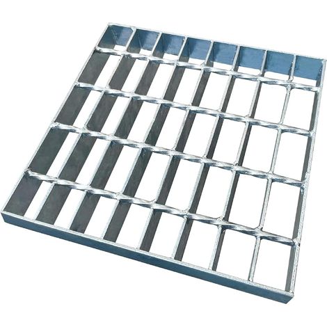 9"×9"×1.2" Caillebotis extérieur en Acier galvanisé,Caillebotis/Grille en Acier galvanisé,Carré,Maille 45/25 mm,sans Cadre,Charge 1996KG,pour Le Trottoir,Le Balcon,Le Cour,Le Garage (1/5)