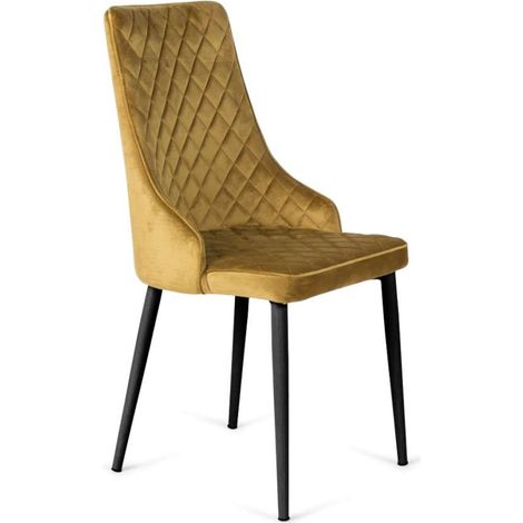 Pack de 4 sillas Imperial velvet dorado. 94 cm (alto) 48 cm (ancho) 57 cm (fondo) (1/2)