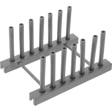 Organisateur de vaisselle pour placard, égouttoir à assiettes, porte-couverts en plastique (2 pièces) (1/5)