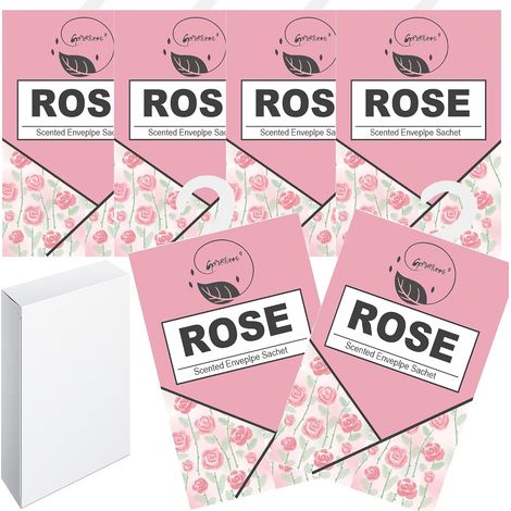Pack of 6 Scented Wardrobe Sachets, Scented Wardrobe Bags, Home Room Scent, Home Fragrance, Deodorising Clothes Wardrobe, Lavender Sachets Cupboards, Car Fragrance (Pinks) (1/5)
