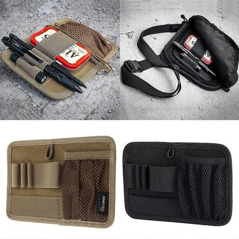 Pochette utilitaire modulaire pour sac tactique, avec fermeture portable et organiseur en filet (1/4)