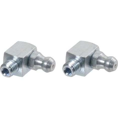 2x graisseur coudé 1/4 UNF angle 90° embout graissage pompe à graisse manuelle hydraulique tracteur engin agricole tractopelle