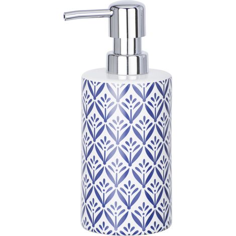 Distributeur de salle de bain pour savon liquide, récipient avec pompe et motif décoratif - 360 ml, WENKO
