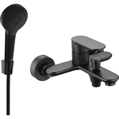 Mexen Milo R05 rubinetto per vasca da bagno con set doccia, nero - 7133R05-70 (1/3)