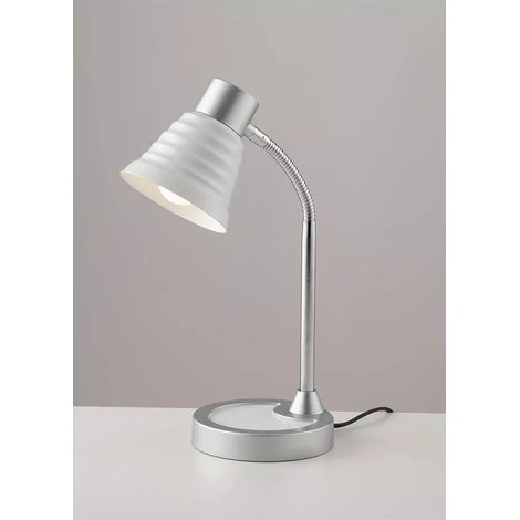 "Lampada da lettura LEONARDO bianca in plastica e metallo (1xE14)"
