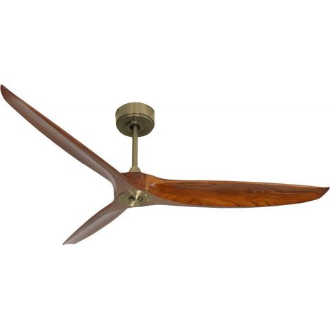 Bolt, Ventilateur déstratificateur d'air, moteur laiton pales bois 166 Cm, 100 % efficace été/hivers, sans lampe