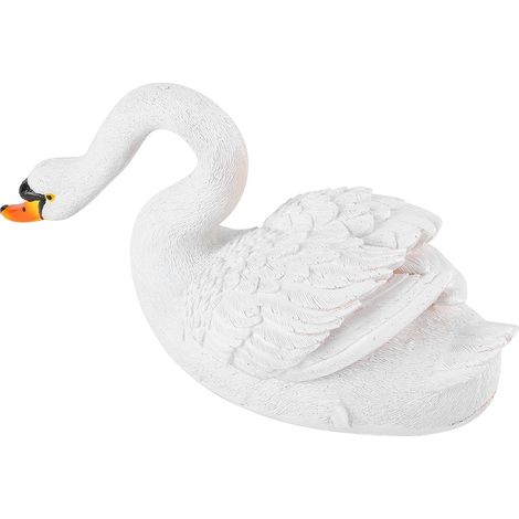 Ornement Cygne - Décor Résine Blanc pour Jardin et Intérieur - 28 cm - 520 g (1/5)