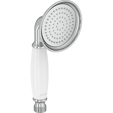 Pommeau de douche - design vintage, poignée en céramique - robuste - pommeau de douche économiseur d'eau 10l / min - anti - Tartre - finition chromée (1/3)