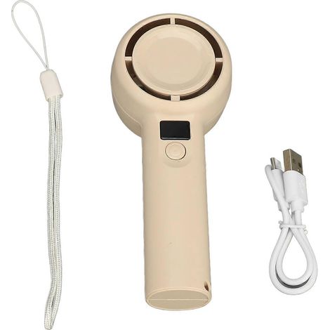 Tragbarer Handventilator mit Turbofunktion, 1200 mAh, USB-Akku, wiederaufladbar, Mini-Digitalanzeige, 4 Stunden Kühlzeit, 5
