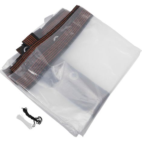 Couverture d'hiver pour Poulailler PE 1 Set 300x300 Cm Protection Extérieure Pleine Couverture, Corde et Colliers Inclus, Usage Hiver, Installation Simple (1/5)