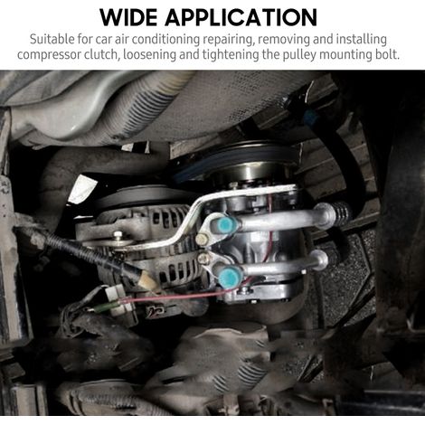 Coffret d'outils double usage avec mallette en plastique, 20 pièces, extracteur et installateur d'embrayage de compresseur d'air automobile, réparation de climatisation automobile (1/5)