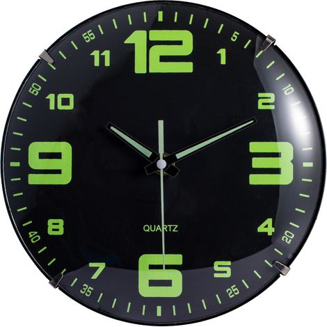 Horloge Murale Lumineuse, Silencieuse sans Tic-Tac 20 CM Fonctionne à Piles Horloges Murales Lumineux, Style Moderne en Verre (1/5)
