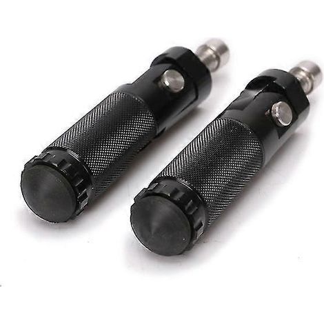 2 Stück Motorrad-Klappfußrasten, Universal-CNC-Aluminium-Motorradfußrasten, Hinterradpedale, Set-Teile HC016 – Schwarz (1/5)