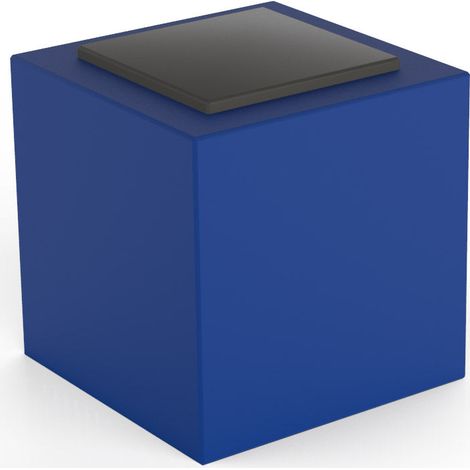 Pouf da Giardino 50x50 cm con Cuscino in Resina Arkema Iris Comfort Blue (1/2)