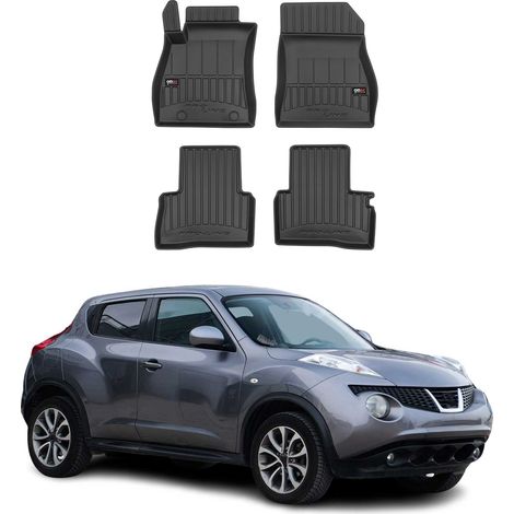 Tapis de Sol 3D TPE Premium Compatible avec Nissan Juke 2010-2019  Revêtement de Sol pour Voiture - Intérieur antidérapant - Bords Hauts - Noir (1/5)