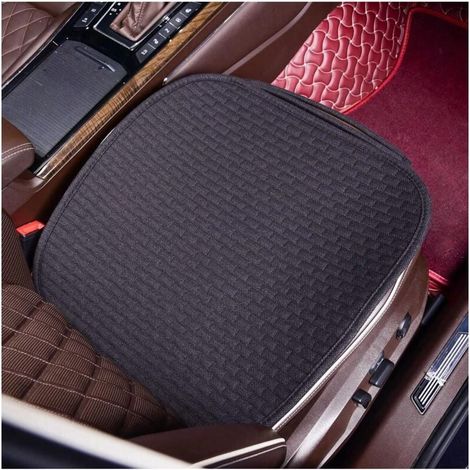 Lot de 2 housses de siège de voiture, coussin de protection respirant et antidérapant avec poche de rangement, ajustement universel pour la plupart des automobiles, camions, SUV et fourgonnettes (1/4)