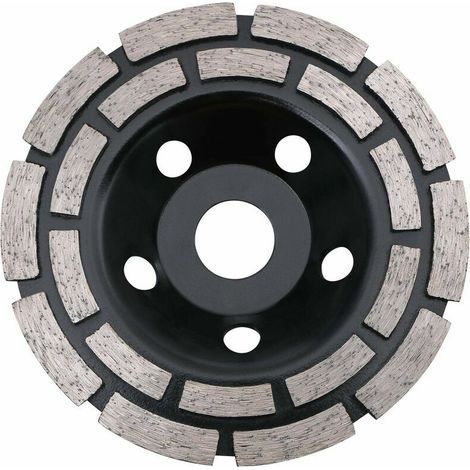 Disque diamant béton 125 x 22,23 mm double rangée, meule diamantée universelle pour béton, pierre, granit, chape et maçonnerie (1/5)
