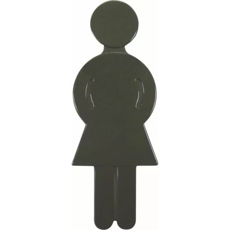 Pictogramme nylon - Femme - NY.PCT2 - L 50 x H 130 mm - Gris foncé 18