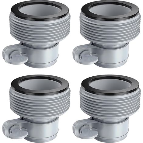 Connettore per piscina, confezione da 4 adattatori per tubo flessibile per piscina,adattatore per tubo flessibile per piscina con filettatura, adattatore di conversione per tubo flessibile B per racco (1/5)
