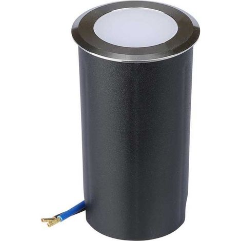 V-TAC VT-1151 Faretto calpestabile segnapasso led interrato 1W bianco freddo 6400K rotondo in alluminio silver IP67 - sku 211464 (1/5)