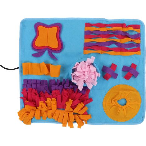 Tapis de fouille pour chien [Marque] Modèle Portable Antidérapant en polyester doux lavable machine pour ralentir l'alimentation et stimuler l'odorat naturel (1/4)
