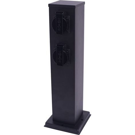 Poteau De Jardin - 1 Unité - 40 Cm - 2 Prises 16 A - Extérieur - Acier Galvanisé (1/4)