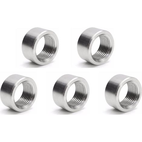 Universeller O2-Sensor – 1 Stück – Gewindebuchsen – Edelstahl 304 – M18x1,5 Schweißgewinde – Für Auto- und Motorradauspuffanlagen – Silber, 24 mm (1/5)