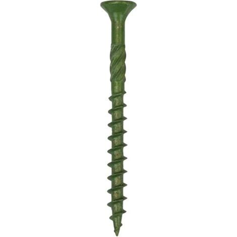 TIMCO Viti per terrazze classiche, 4,5 x 70, per esterni, colore verde, confezione da 200
