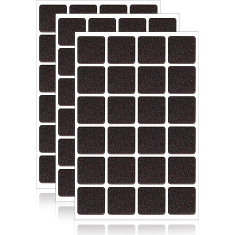 Confezione da 72 feltrini autoadesivi - 22 mm - Marrone - Robusta protezione in feltro per sedie e mobili (1/5)