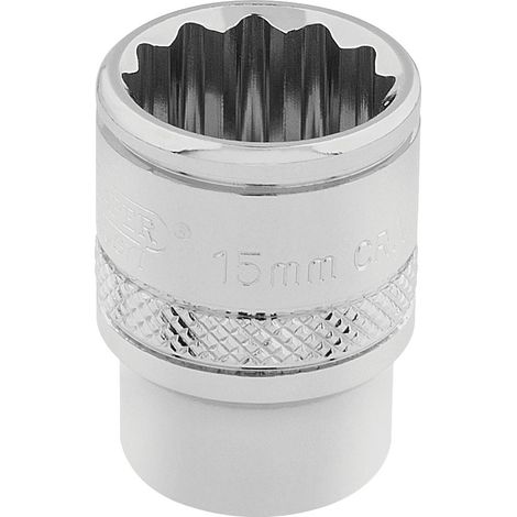 Draper 32778 Draper Expert HI-TORQ 12 Point Socket, 3/8"" Sq. Dr., 15mm (1/5)