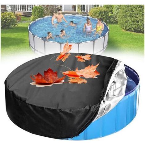 Bâche de piscine ronde 210 cm x 30 cm – Résistante aux UV – Protection contre l'évaporation jusqu'à 90 % – Cordon de serrage inclus (1/5)