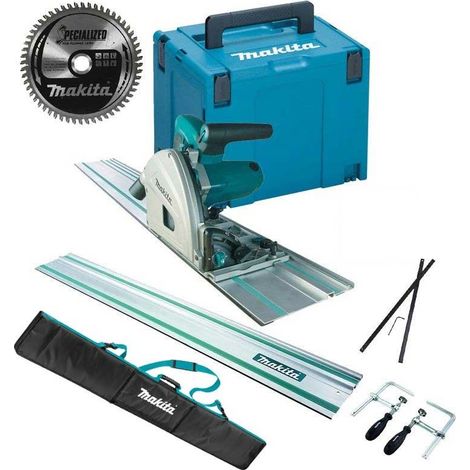 Makita SP6000K1 Plunge Cut Circular Saw 165mm 110v + 2 x Rails + Clamp + Bag (1/4)