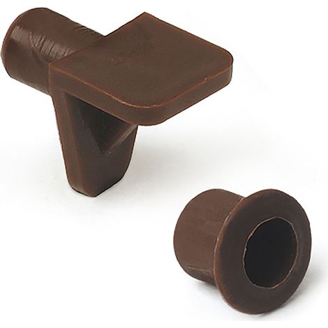 Pack 16 équerres encastrées  Fabriqué en plastique  Finition marron 16 Unités - talla