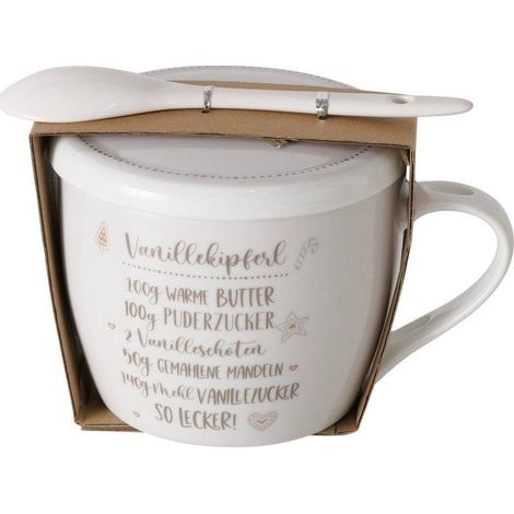 Boltze Taza elegante beige porcelana 600 ml
