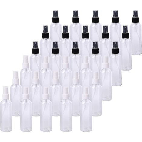 Lot de 30 atomiseurs de 100 ml, flacons pulvérisateurs transparents, vides et rechargeables. (1/5)