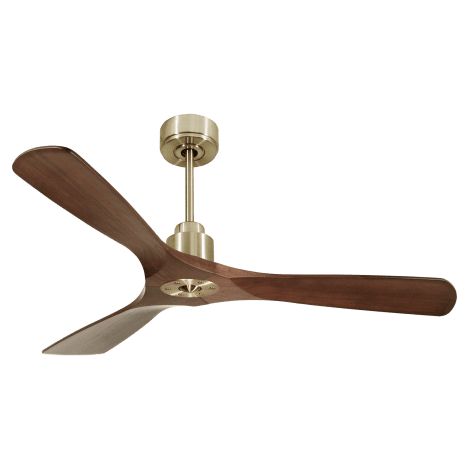 Tenerife Ring - Super destratificateur et ventilateur DC 132 cm Laiton pales bois rouge sans Lumière 25 à 35 m² (1/5)