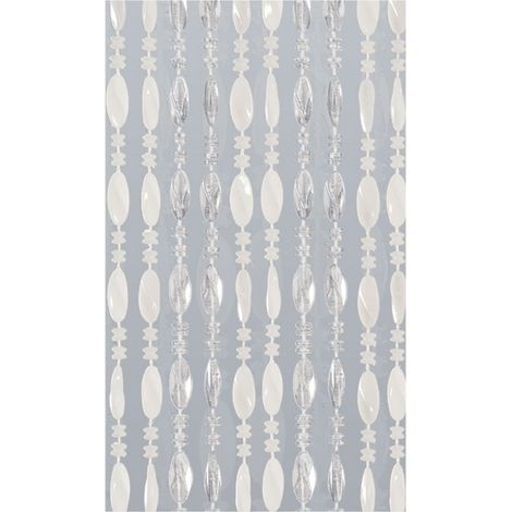 TENDA A PERLINE 0662-211 - cm. 120x230 / bianco - ghiaccio