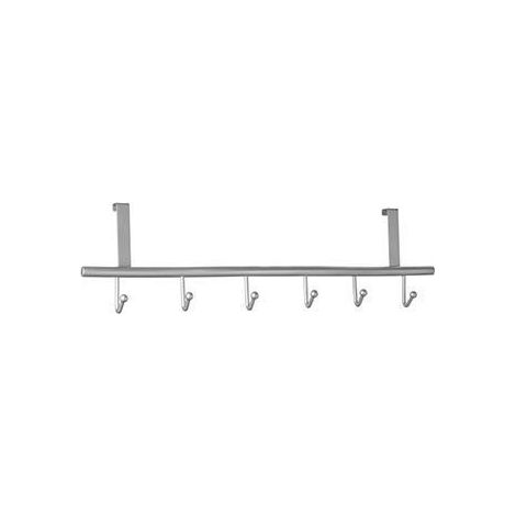 Türgarderobe 60 x 6,8 x 17 cm (B x H x T) Edelstahl gebürstet silber (1/3)