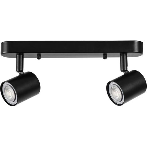 Spot encastré Keeper à 2 lumières, noir IP20 Spot de plafond