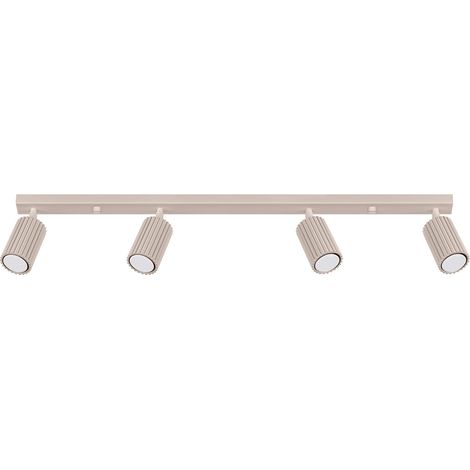 Lampada da soffitto moderna, striscia color tortora, 81 cm, faretti mobili a coste, 4xGU10 10W, KARBON, Sollux Lighting (1/5)