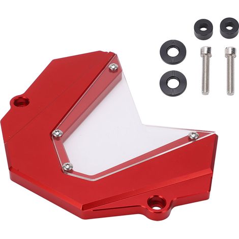 Carter de pignon moto CNC aluminium, protection chaîne compatible MT-09 FZ09 2013-2017, rouge, couvre-engrenage robuste (1/5)