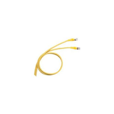 Cordon de brassage et utilisateurs RJ45 LCS³ catégorie 6A S/FTP blindé impédance 100ohms longueur 2m PVC RAL1018 LEGRAND 051781 (1/2)