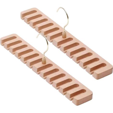 Gürtelhalter aus Buchenholz, drehbarer Kleiderschrank-Organizer, Schalhalter, Kleideraufbewahrung, Swiffer-Halter (1/5)