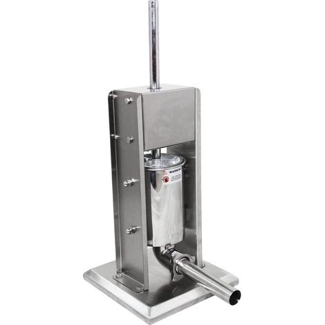 KuKoo - Insaccatrice Manuale per Salsicce da 5 Litri in Acciaio Inox com 5 Imbuti Diversi Gratuiti per Salsiccie fatte a Mano Adatta per Attività Commerciali e Domestiche