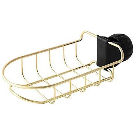 Étagère de cuisine en acier inoxydable finition propre sur le robinet Pour cuisine, salle de bain, rangement de bureau (Color : or, Size : 23,6 cm10,9 cm6,1 cm)