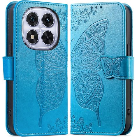 Custodia a libro per Xiaomi Redmi Note 15 Pro Plus 5G / Poco M8 Pro 5G, Farfalla, Blu (1/5)