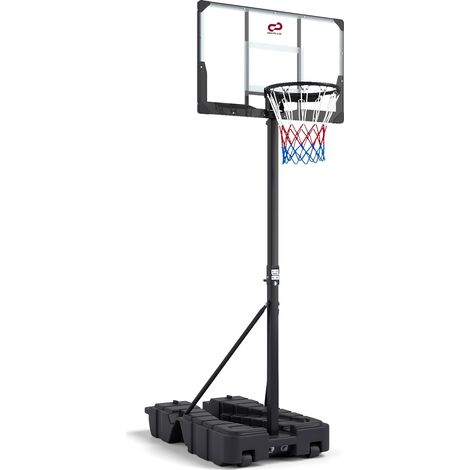 Verstellbarer Basketballkorb mit Rollen und Stauraum
