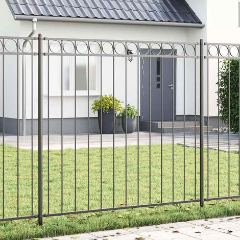 Zaunelement Assen Grau 170 x 170 cm Stahl
